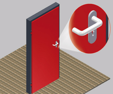 Anwendungsdarstellung Türdruecker